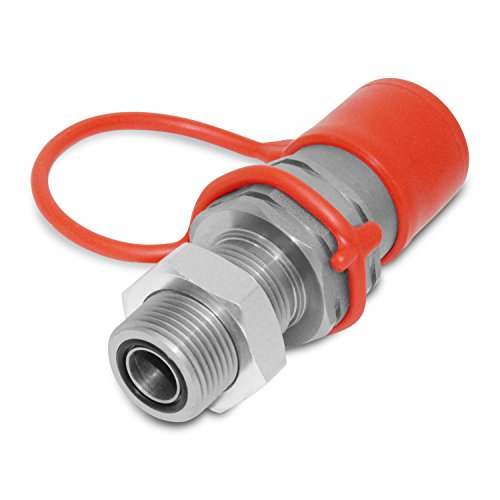 Summit Hydraulics Flat Face Hydraulic Quick Connect Coupler, 5/8 ORFS Bulkhead Skid Steer Mount