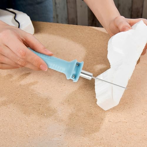 Electric Foam Cutter 18W 5CM Electric Hot Cutter Pen Sturdy Styrofoam Cutting Pen Heat Cutter Tool Foam Cutter Pen with Stand Hot Cutting Tool for Foam Cutting Arts Handcraft (18W 5CM)