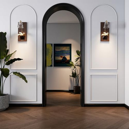 Colingmill 3 Set 24 x 64 Inch Arch Wall Molding Kit Peel Stick Arch Premade Accent Wainscoting Panel Wall Panel Decor Pre Cut Trim Kit for Home Walls Molding DIY Living Room Decor(Classic Style) - size: 24 x 64 Inch, style: Classic Style