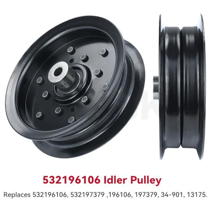 GELASKA 2Pack 532197379 532196106 Idler Pulley for Husqvarna 48" 54" Z254 - color: A2 2x196106
