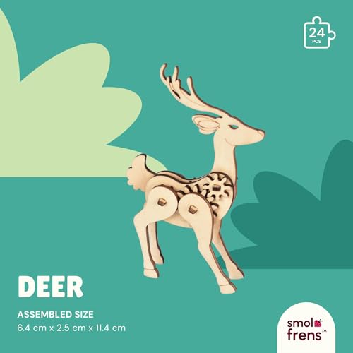 3D Wooden Puzzles for Kids Ages 8+, 5 Pack Animal Puzzles, FSC-Certified Wood, Plastic-Free, STEM Kit for Kids Teens Adults, Wood Craft Model Kit, Individually Wrapped Party Favors - Woodland Frens - color: Woodland Frens