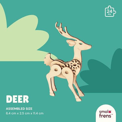 3D Wooden Puzzles for Kids Ages 8+, 5 Pack Animal Puzzles, FSC-Certified Wood, Plastic-Free, STEM Kit for Kids Teens Adults, Wood Craft Model Kit, Individually Wrapped Party Favors - Woodland Frens - color: Woodland Frens