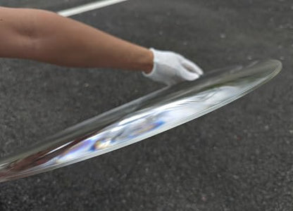Six Seasons Φ500mm(19.69") Large Fresnel Lens, 600mm(23.62") Focal Length PMMA for Solar Concentrator, Magnifying & Optical Science Research