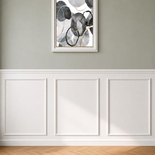 3 Set Peel and Stick Wall Molding Kit,Pre Cut Wainscoting Panels,24x32in - color: 24x32in