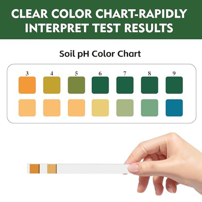 Soil pH Test Kit,Soil pH Test Strips 3–9 for Accurate Testing pH