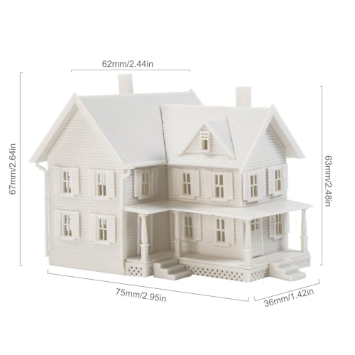 N Scale Model Village Two-Story House Kit Unassembled Christmas Building for Model Railroad JZN5871JJ
