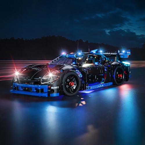 LED Lighting Compatible with Lego Porsche GT4 e-Performance Race Car 42176, Light Kit Compatible with Lego 42176, Giving Light to Model, NOT Included The Model Set(Classic Edition)