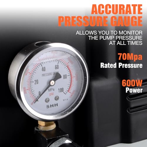 HZLZRZ Electric Hydraulic Pump Power Pack, Single Acting 110v/120v 10000 psi,Unit 2 Stage(1st Stage/290 Psi, 2nd Stage/10,000 Psi) - style: HZEO-700