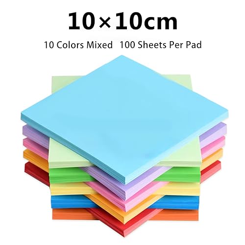 Origami Paper 100 Sheets 4 x 4 Inch Double Sided Color Paper - color: Green
