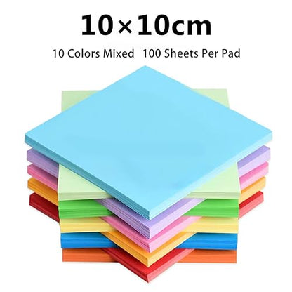Origami Paper 100 Sheets 4 x 4 Inch Double Sided Color Paper - color: Green