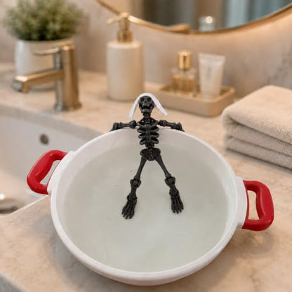 Fully Articulated Human Skeleton Action Figure, Black - color: Black