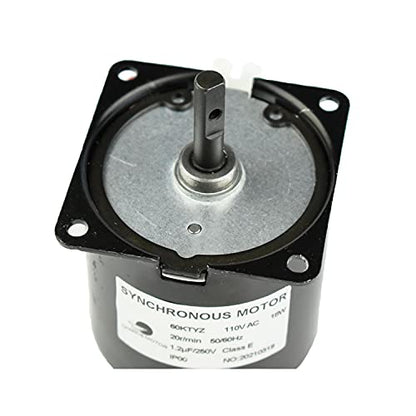 60KTYZ Synchronous Gear Motor AC 110V 8/10RPM CW/CCW Torque 23Kgf.cm Direction Control 18W for Food Machinery - size: 100V-127V, style: 8/10RPM