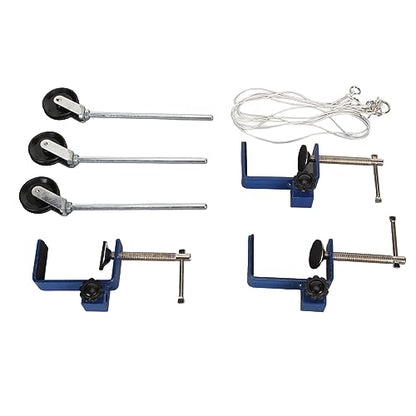Laboratory Bench Clamp, Reinforced Bench Clamp with Pulley Simple Structure Multipurpose Table Mount Clamp for School Education Science Experiment Tools Teacher Supply