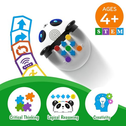 Apitor Robot Panda Coding Robot for 4-6, Screen-Free STEM Learning Toy
