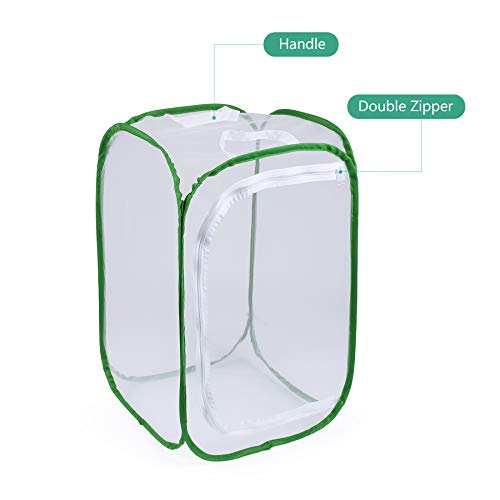 Butterfly Habitat Insect Cage, Full Mesh, 15.7 x 15.7 x 23.6 Inches - size: 15.7" x 15.7" x 23.6"