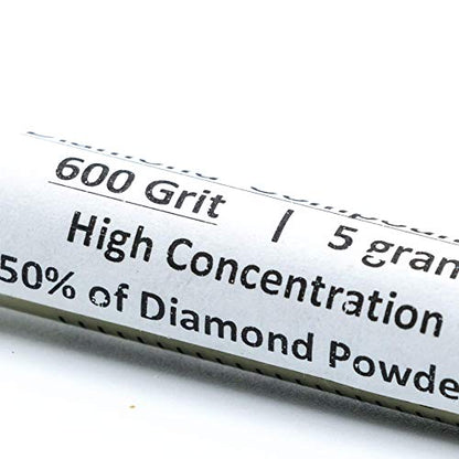 TechDiamondTools Diamond Lapping Paste Polishing Compound USA Made 600 Grit Mesh 22-36 Microns Lapping Compound for Rock Glass Metal Jewelry Resin Marble with High Concentration of Diamond Powder - size: 600 grit / 22 - 36 microns