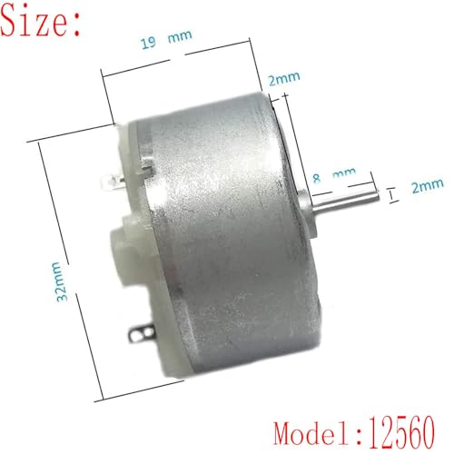 RF-500TB-12560 Mini Electric DC Motor 3V-12V 2700RPM DC Motor 32mm Diameter Motor, Pack of 2 - style: RF-500TB-12560