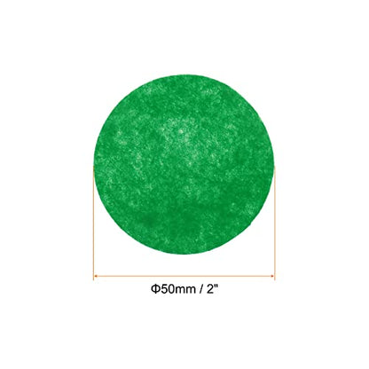 HARFINGTON 100pcs Round Felt Circles, 50mm 2" Pre Cut Felt Craft Pads Non-Woven Mini Felt Fabric Circles for DIY Sewing Handcraft Cut Projects Craft Finishing, Green - color: Green, size: 50mm