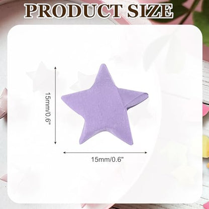 MECCANIXITY 300 Pcs Paper Stars Pre-made Origami Lucky Wishing Star for Best Wish Christmas Party Wedding Valentine's Day Girl Friends Gift(Light purple) - color: Light purple