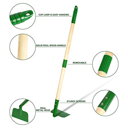 Duckura Kids Gardening Tools Set - 7pcs Garden Tool for Kids - color: green