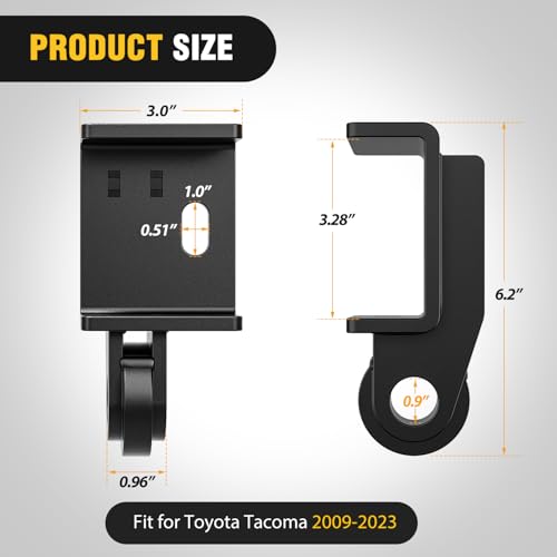 Nilight 2Pack Demon Front Tow Hook Bracket for Toyota Tacoma 2009-2023 | Toyota Tacoma 2014 2015 2016 2017 2018 2019 2020 2021 2022 2023 (Not Include D-Ring Shackle) Bracket Replacement - color: Toyota Tacoma Tow Hook