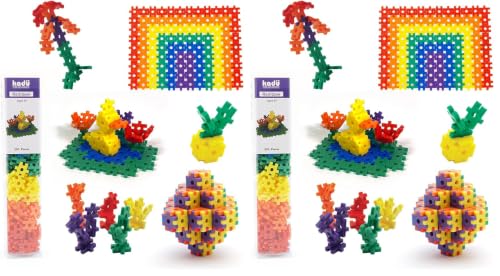 KADU Rainbow 250 Piece Set - STEM/STEAM Building + Construction Toy, for Open + Imaginative Play Ages 5+ (Pack of 2) - color: Rainbow, size: 250 Pieces (Pack of 2)