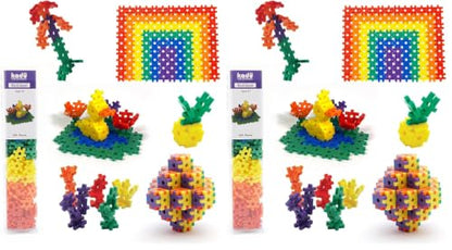 KADU Rainbow 250 Piece Set - STEM/STEAM Building + Construction Toy, for Open + Imaginative Play Ages 5+ (Pack of 2) - color: Rainbow, size: 250 Pieces (Pack of 2)