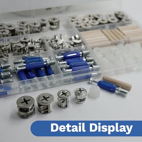 150Pcs Furniture Cam Lock Screw & Nut Kit