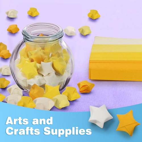 FoDau770 Solid Color Star Paper Strips - 1080 Sheet, Yellow Series - color: Solid Yellow Series