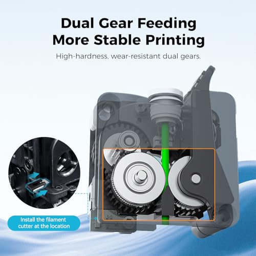 Creality K2 Plus Extruder Kit, Original 3D Printer Extruder Part, K2/ K2 Pro Combo Dual Gears Extrusion Kit with Filament Break Sensor, 6.25:1 Reduction Ratio, Force Up to 80N for Filament Smooth Feed - style: K2 Series Extruder