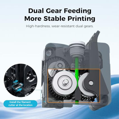 Creality K2 Plus Extruder Kit, Original 3D Printer Extruder Part, K2/ K2 Pro Combo Dual Gears Extrusion Kit with Filament Break Sensor, 6.25:1 Reduction Ratio, Force Up to 80N for Filament Smooth Feed - style: K2 Series Extruder