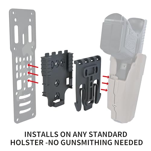 Quick Locking System Kit (QLS Kit), QLS 19 Locking Fork and QLS 22L Receiver Plate for Drop Leg Holster, Duty Belt and Low Ride Universal Belt Loop - color: RG 1-Pack-QLS KIT SET