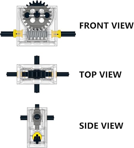 4 Set of Technic Trans-Clear GEARBOX ASSEMBLY Kits Compatible with legoes Technic Trans-Clear Wormbox gear motor REDUCER block Mindstorms robotics ev3 NXT transparent robot power functions 6588 - color: Transparent 4pcs
