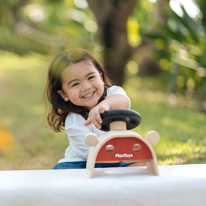 PlanToys® Wooden Driving Console Montessori Kids Pretend Play Dashboard Toy - color: Driving Console