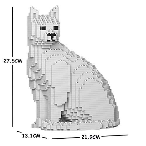 JEKCA Cat 06S-M01 | White Cat Plastic Building Blocks | Age 14+ - color: White