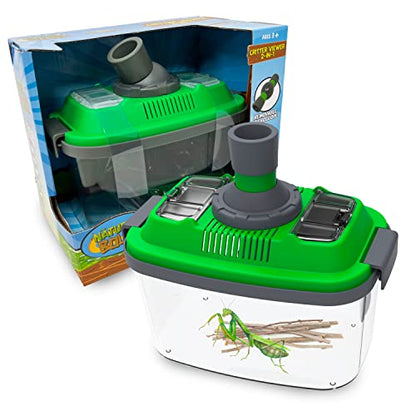 Nature Bound 2-in-1 Habitat with Microscope for Insects and Other Critters, Includes Lid and Removable Portable Microscope - style: Habitat with Microscope