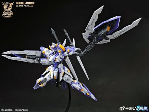 Funtasy Planet Action Figures 1/144 Scale Model Kits for Adults, SNAA Aegis Knight-Achilles, Mecha Model Kit Articulated Figures Assembled Mode - color: Achilles