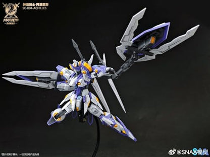 Funtasy Planet Action Figures 1/144 Scale Model Kits for Adults, SNAA Aegis Knight-Achilles, Mecha Model Kit Articulated Figures Assembled Mode - color: Achilles