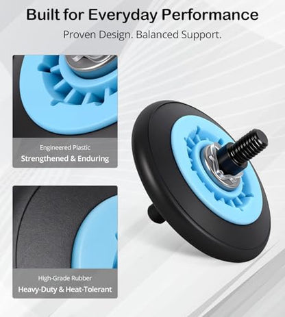 Upgraded EngPair DC97-16782A Dryer Drum Roller Kit for Samsung Kenmore - style: Rollers Only
