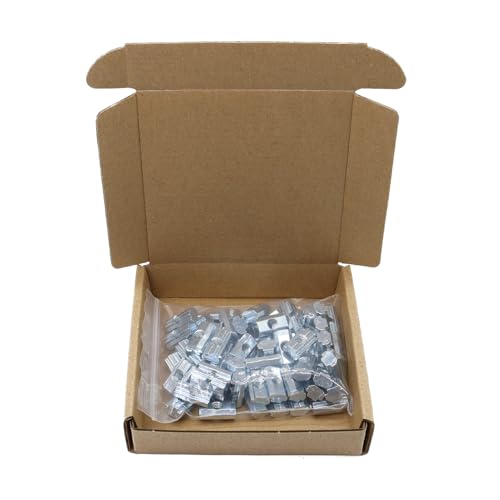 100Pcs 25 & 10 Series Aluminum Extrusion Profile M6 T-Slot Slide Nuts Hardware for 1 Inch x 1 Inch 1" 1010 1020 2525 2550 Extruded Aluminum Fastener Accessories - style: 10 Series Type Nut