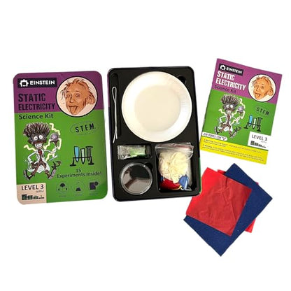 Einstein’s Static Electricity LAB Science Kit for Kids. STEM for Boys & Girls Aged 8 and Above. 15 Exciting Experiments Inside. Detailed Picture Guide Included - color: Pink and Green