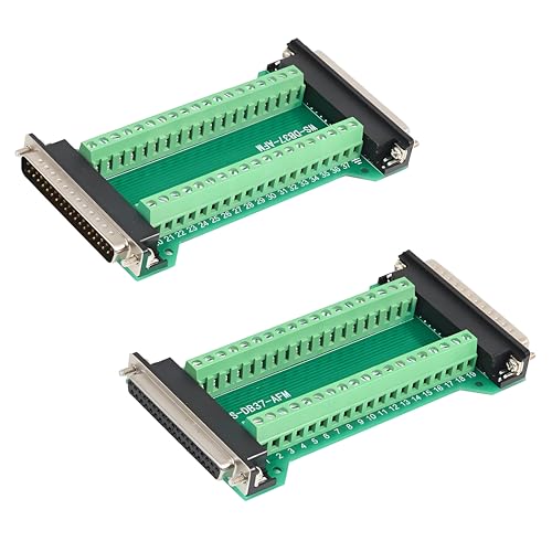 2Pcs RS232 DB37 Serial Male to Female Terminal Breakout Board - style: DB37