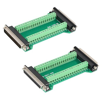 2Pcs RS232 DB37 Serial Male to Female Terminal Breakout Board - style: DB37