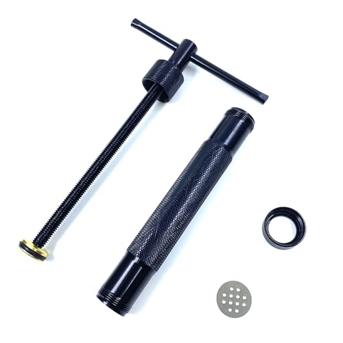 HEVERP Stainless Steel Clay Extruders Sugar Paste Extruder Cake Fondant Decorating Tool Set (Black) - color: Black