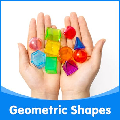 100 Pcs 3D Shapes for Teaching - Light Table Toys