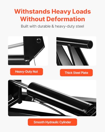 VEVOR Hydraulic Dump Lift Kit, 22,000 lb/10 T Load Capacity, Dump Trailer Hydraulic Scissor Hoist Kit Standard Kit with 12V Hydraulic Pump Unit, Suitable for Scissor Lift Dump Trailers Trucks - size: 22,000 lb