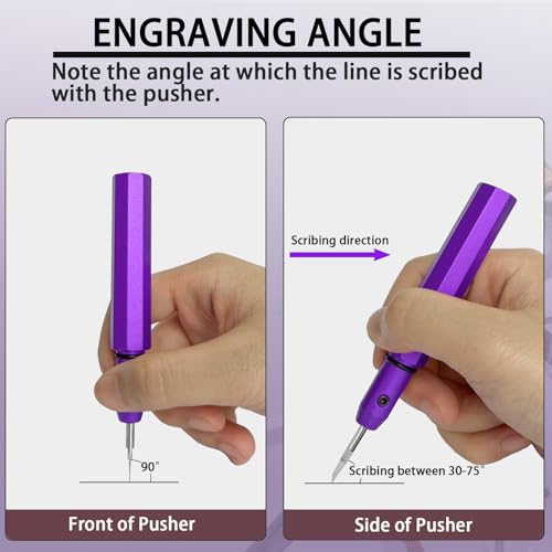 Model Scriber Tool 0.15mm Tungsten Steel Chisel - style: purple+0.15mm