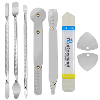 Spudger Pry Tool Kit 8 Piece Opening Tool, Metal Spudger Tool Kit, Ultra-Thin Prying & Open Tool for iPhone, Laptop, iPad, Cell Phone, MacBook, Tablet, Computer, Electronics Repair