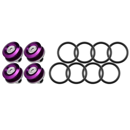 JDM Bumper Quick Release Fastener Kit 4-Piece Purple - color: Purple