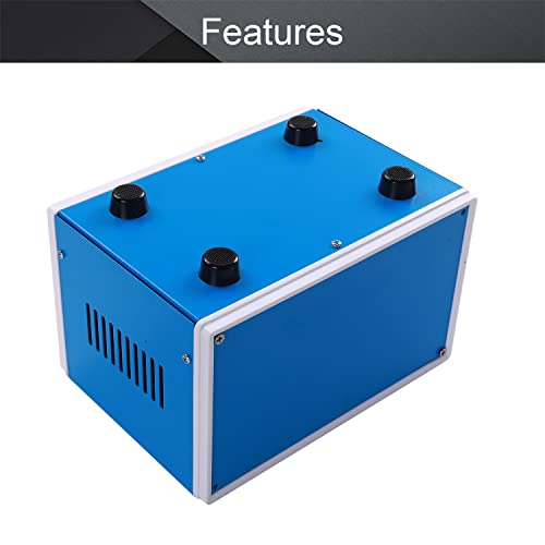 Fielect 7.09" x 5.12" x 4.33" Metal Enclosure Box Dustproof Electronic Junction Box Metal Enclosure Project Box for Electronic Projects Blue - size: 7.09" x 5.12" x 4.33"